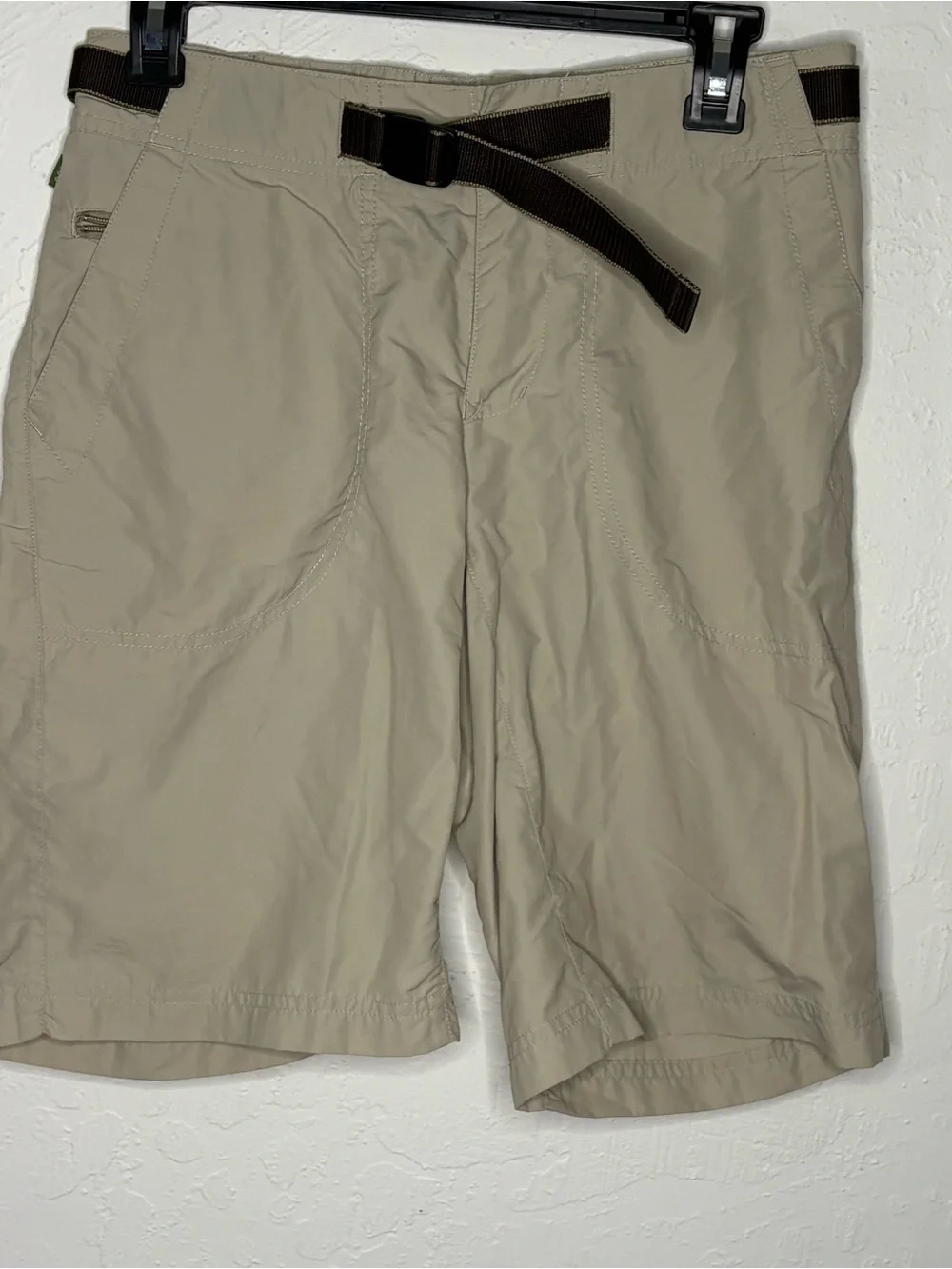 THREE REI Women S Shorts Nylon Belted Hiking Hike Swim Outdoors Green Gray UPF